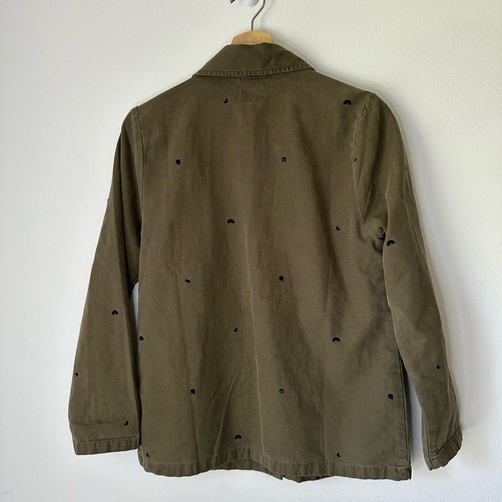 Marine Layer Dusty Olive Gracey Embroidered Chore Utility Jacket Women’s Size XS - Picture 6 of 6
